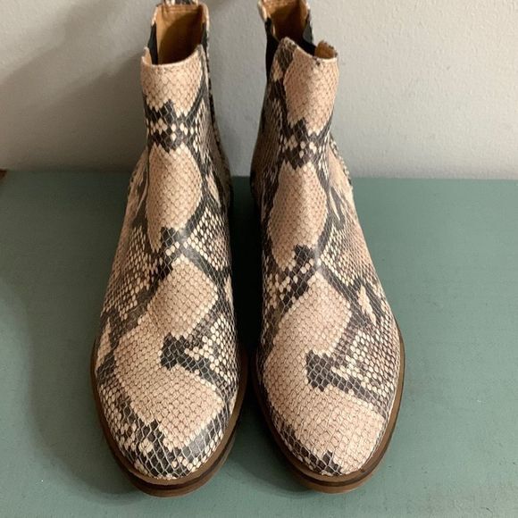 Lucky brand leather snake print ankle boots LK-haylia 6.5 - Picture 4 of 7